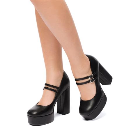 decollete nere con plateau